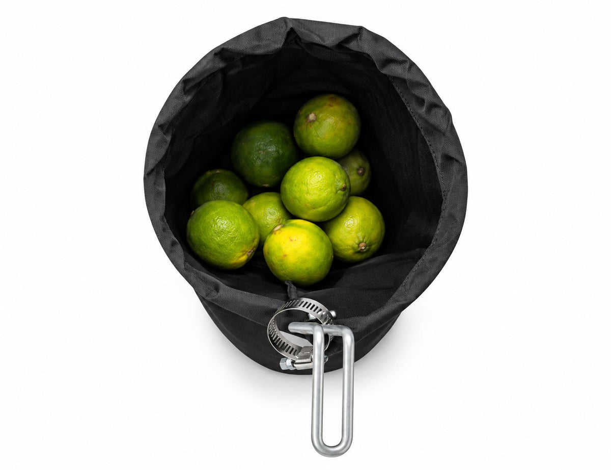 Canastilla Accesorio con limones recién cosechados dentro.
